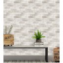 Ver imagem 1 de Papel de Parede Tijolo Branco e Bege 