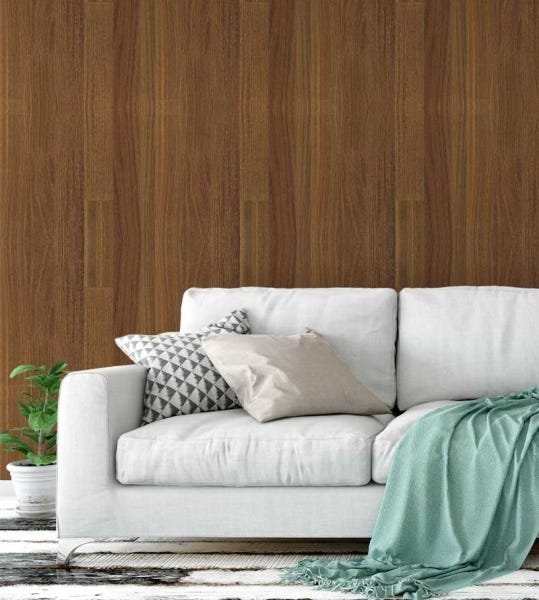 Papel de parede estilo madeira em tons de marrom e cinza Para Sala e Quarto - 3
