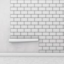 Ver imagem 1 de Papel de Parede Adesivo Tijolinho Cinza Para Sala e Quarto