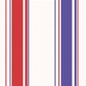 Papel de parede listrado azul, branco e vermelho  - 3