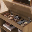 Ver imagem 7 de Armário Estante Biblioteca Multiuso com Compartimentos Ocultos Lock Marrom/Mel