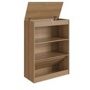 Ver imagem 5 de Armário Estante Biblioteca Multiuso com Compartimentos Ocultos Lock Marrom/Mel