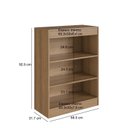 Ver imagem 4 de Armário Estante Biblioteca Multiuso com Compartimentos Ocultos Lock Marrom/Mel