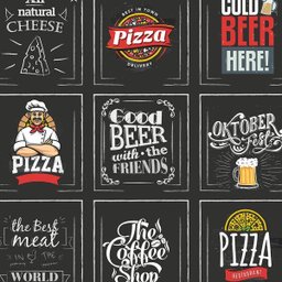 Adesivo Azulejos Retro Good Beer Lanchonete para Área Gourmet - 1