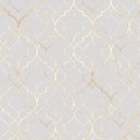 Ver imagem 1 de Papel de Parede 3,00m X 0,40m Clássico Marrocos em Tons de Cinza e Gold para Quartos e Sala