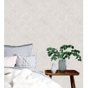 Ver imagem 3 de Papel de Parede 3,00m X 0,40m Clássico Marrocos em Tons de Cinza e Gold para Quartos e Sala