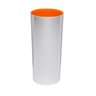KIT 25 Copos Long Drink Metalizado Prata com Laranja - 1
