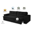 Ver imagem 2 de Sofá Retrátil e Reclinável 2 lugares com Molas 1,50m Veronica Suede Preto Madelina