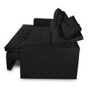 Ver imagem 7 de Sofá Retrátil e Reclinável 2 lugares com Molas 1,50m Veronica Suede Preto Madelina