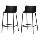 Ver imagem 1 de Kit 2 Banquetas Ipanema Média Fratini 86,50 Cm (altura) em Polipropileno Preto Base em Aço Preto
