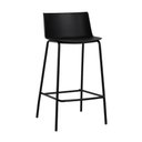 Ver imagem 2 de Kit 2 Banquetas Ipanema Média Fratini 86,50 Cm (altura) em Polipropileno Preto Base em Aço Preto