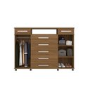 Ver imagem 3 de Cômoda Sapateira London Amendola 7 Gavetas com Rodízios Organizador para Quarto - Demóbile