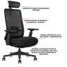 Cadeira de Escritório V1 Connect Ergonômica 150kg Reclinável Preta - 3