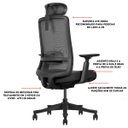 Ver imagem 5 de Cadeira de Escritório V1 Connect Ergonômica 150kg Reclinável Preta