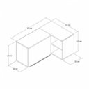 Ver imagem 3 de Armário Aéreo Canto Reto 1 Porta com Nicho Modulado Slim Decibal