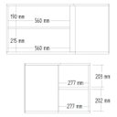 Ver imagem 4 de Armário Aéreo Canto Reto 1 Porta com Nicho Modulado Slim Decibal