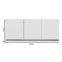 Ver imagem 4 de Balcão de Pia Tatiane 145 Cm e Armário Aéreo Andréia 3 Portas 120 Cm Branco Brilho - Ajl