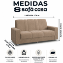 Ver imagem 4 de Sofá 1,74m 3 Lugares Suede Roma