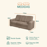 Sofá 1,74m 3 Lugares Suede Roma - 4
