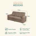 Ver imagem 4 de Sofá 1,74m 3 Lugares Suede Roma