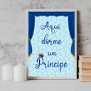 Ver imagem 2 de Quadro Aqui Dorme Um Príncipe 24x18cm:Madeira branca