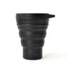 Copo Dobrável Reutilizavel Silicone Retrátil 400ml preto - 1