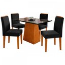 Ver imagem 2 de Conjunto Sala de Jantar Jasmin com 4 Cadeiras Ana Ype Preto