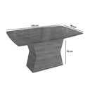 Ver imagem 3 de Mesa P/ Cozinha Tília C/ Tampo Madeirado C/ Vidro 90x170cm Nogueira/off White/vidro Off White -