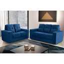 Ver imagem 1 de Sofá Roma 5 Lugares, Conjunto 3 e 2 - de Casa Décor e Estofados Azul