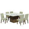 Conjunto de Mesa 6 Cadeiras Tampo Giratório Cedro/areia - 1