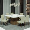 Conjunto de Mesa 6 Cadeiras Tampo Giratório Cedro/areia - 2