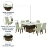 Conjunto de Mesa 6 Cadeiras Tampo Giratório Cedro/areia - 5
