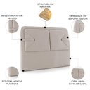 Ver imagem 3 de Cabeceira Cama Casal 140cm Nalu Veludo Bege Z37 - Mpozenato