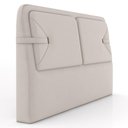 Ver imagem 6 de Cabeceira Cama Casal 140cm Nalu Veludo Bege Z37 - Mpozenato