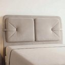 Ver imagem 2 de Cabeceira Cama Casal 140cm Nalu Veludo Bege Z37 - Mpozenato