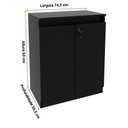 Ver imagem 3 de Armário para Escritório 2 Portas com Chave 76,5x37cm ME4149 Tecnomobili Preto