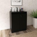 Ver imagem 1 de Armário para Escritório 2 Portas com Chave 76,5x37cm ME4149 Tecnomobili Preto