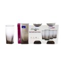 Ver imagem 1 de Jogo Copos Vidro Bali Quadrado 320Ml Cinza 18 Und Colorido