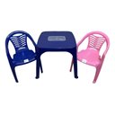 Ver imagem 3 de Mesa Infantil Azul + 02 Cadeira Infantil Az/ro Plasnorthon