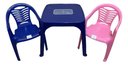 Ver imagem 3 de Mesa Infantil Azul + 02 Cadeira Infantil Az/ro Plasnorthon