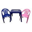 Ver imagem 1 de Mesa Infantil Azul + 02 Cadeira Infantil Az/ro Plasnorthon