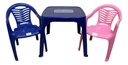 Ver imagem 1 de Mesa Infantil Azul + 02 Cadeira Infantil Az/ro Plasnorthon