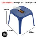 Ver imagem 6 de Mesa Infantil Azul + 02 Cadeira Infantil Az/ro Plasnorthon