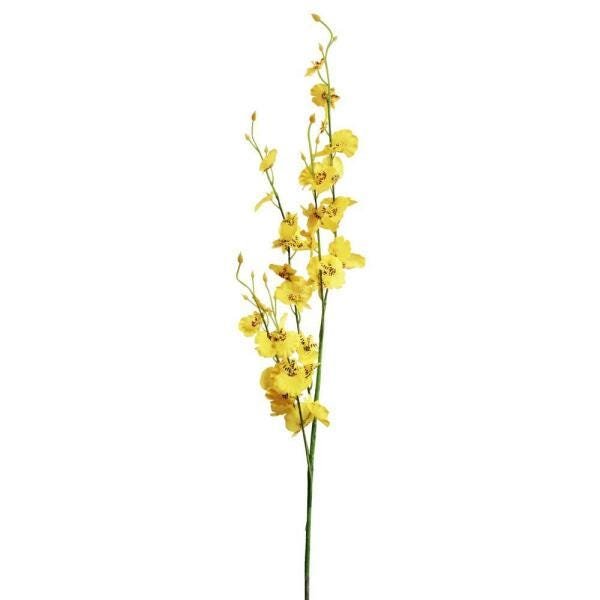 Flor Artificial Orquídeas Chuva De Ouro 5 Galhos Grandes - 3