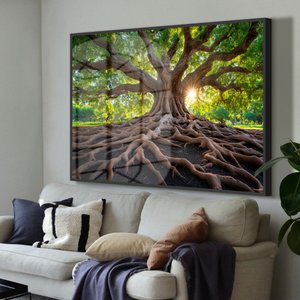 Quadro Decorativo Árvore Raízes Sala Quarto Casa Escritório