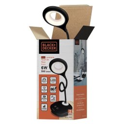 Abajur Preto LED 6W Black & Decker, Bivolt, Luz 6500K - 3