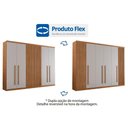 Ver imagem 4 de Guarda Roupa Casal 6 Portas e 4 Gavetas C/ Pés Denver Naturale - Rufato