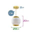 Ver imagem 2 de Pendente Bianca 20x18cm para 1xe14 Starlux Zr010-S St1703