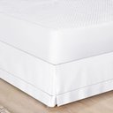 Ver imagem 1 de Saia para Cama Box Queen Ponto Palito 1 Peça - Branco Bia Enxovais Saia Ponto Palito