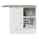 Ver imagem 4 de Balcão Armário de Cozinha de Canto 1 Porta Branco Glamy Madesa
